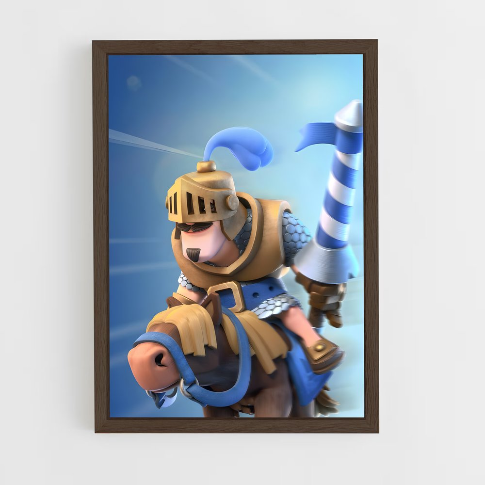 Poster Le Héros en Bleu – affiche Clash royale (vue 5)